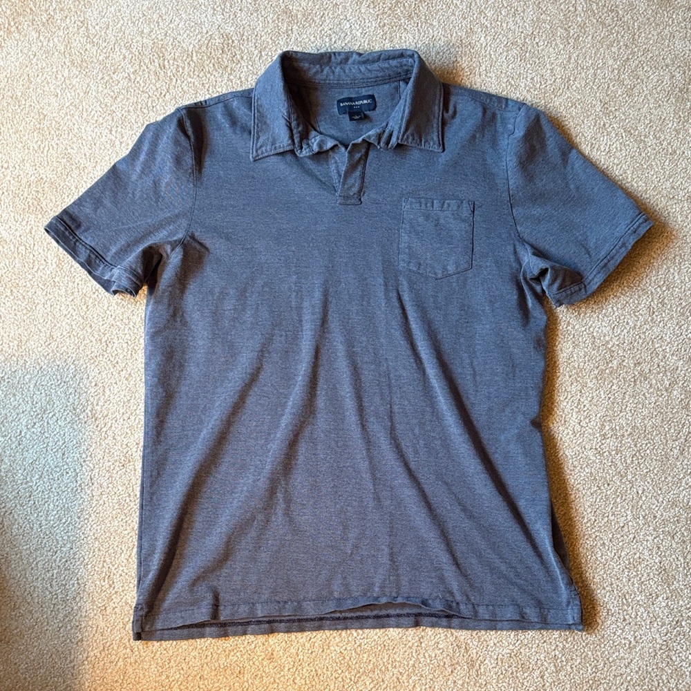 Banana Republic Slate Gray Polo Shirt men’s large